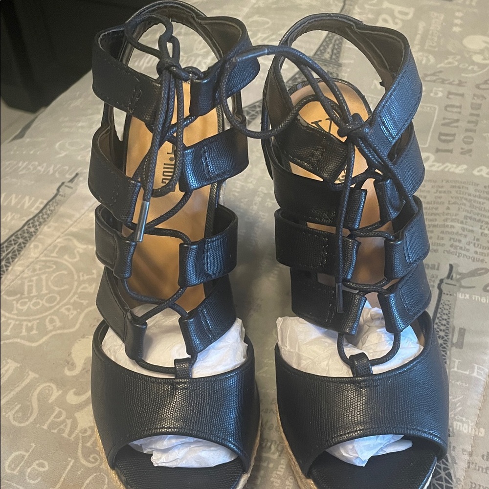 Black Gilligan Wedge Women's sandals